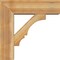 Ekena Millwork Balboa Block Rough Sawn Bracket w/ Offset Brace, Western Red Cedar, 8"W x 26"D x 26"H BKT0806X26X26BOA05RWR - alternate 4